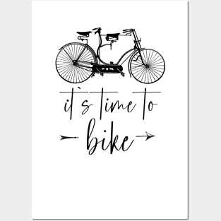 It`s time To Bike, Cycling themed tee Posters and Art